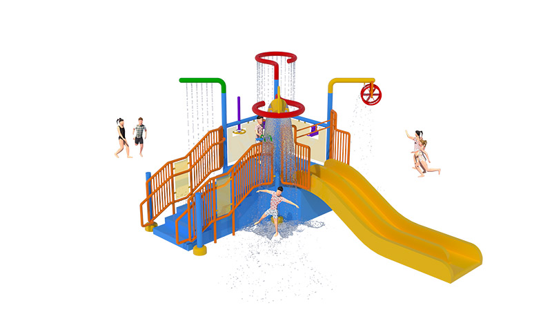 Kids Mini Water Play Structure For Water Park