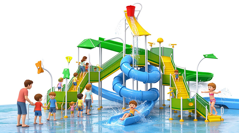 Large Multi-Level Splash Tower Large Multi-Level Splash Tower